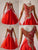 Red Ladies Crystal Applique Ballroom Costumes Waltz BD-SG3735