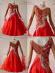 Red beautiful waltz performance gowns sequin prom practice gowns producer BD-SG3735