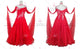 Red plus size tango dance competition dresses new style Smooth dance dresses rhinestones BD-SG3849
