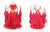 Red Ladies Dancer Ballroom Smooth Wear Crystal Lace BD-SG3819