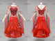 Red long prom performance gowns cocktail homecoming dance team gowns velvet BD-SG4288