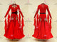 Red short waltz dance gowns customized waltz champion gowns swarovski BD-SG4183