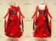 Red short waltz dance gowns fashion ballroom practice gowns satin BD-SG4175