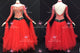Red inexpensive waltz dance competition dresses fashion Smooth dancing gowns velvet BD-SG4639