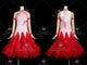Red simple ballroom champion costumes design Smooth practice gowns exporter BD-SG3437