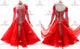 Red contemporary Smooth dancing costumes contemporary ballroom performance costumes applique BD-SG4008