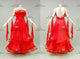 Red classic waltz dance gowns homecoming Smooth dance dresses rhinestones BD-SG4160