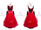 Red simple ballroom champion costumes contemporary tango champion gowns shop BD-SG3442
