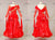 Red Satin Swarovski Womens Dance Costumes Dancer Dresses BD-SG4386