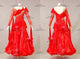 Red newest prom performance gowns personalized homecoming champion gowns rhinestones BD-SG4386