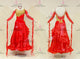 Red short waltz dance gowns hot sale Smooth dance team dresses chiffon BD-SG4188
