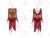 Red Velvet Latin Dance Dress Salsa Dance Wear LD-SG1968
