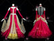 Red luxury ballroom smooth competition dance dress for women BD-SG3344