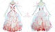 Red And White big size tango dance competition dresses big size homecoming champion dresses velvet BD-SG3905