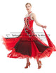 Red Ballroom Standard Waltz Dance Dress With Rhinestone Ballroom Gown SD-BD14