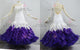 Purple And White luxurious prom dancing dresses rhinestone prom champion dresses supplier BD-SG3557