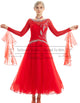 Red U Neckline With Rhinestones Ballroom Smooth Competition Dance Dress SD-BD57
