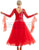 Red U Neckline With Rhinestones Ballroom Smooth Competition Dance Dress SD-BD57 - Smarts Dance
