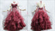 Red luxurious prom dancing dresses popular ballroom performance dresses company BD-SG3548