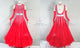 Red luxurious prom dancing dresses design ballroom dancesport dresses store BD-SG3521