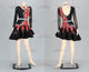 Black custom made rumba dancing costumes tailor made swing dance team costumes beads LD-SG2180