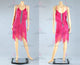 Pink custom made rumba dancing costumes affordable swing dance costumes satin LD-SG2190