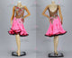 Pink custom made rumba dancing costumes quality salsa stage dresses flower LD-SG2160