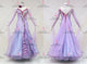 Purple short waltz dance gowns juvenile ballroom dance competition gowns sequin BD-SG4218