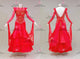 Red short waltz dance gowns modern tango dance gowns flower BD-SG4198