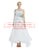 White With Green Appliques Ballroom Smooth Competition Dance Dress SD-BD10 - Smarts Dance