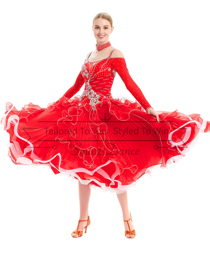 Ballroom Smooth Standard Dance Dress Costume Competition SD-BD61 – Smarts Dance Ballroom Smooth Standard Dance Dress Costume Competition SD-BD61 – Smarts Dance