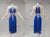 Sparkling Blue And White Lace Latin Dance Dresses Paso Doble Dancesport Clothing LD-SG2206