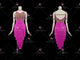 Purple custom rumba dancing clothing sparkly latin dancing gowns tassels LD-SG2070