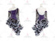 Purple customized rumba dancing clothing luxurious swing dance competition gowns velvet LD-SG2095