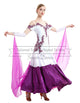 White With Purple Lace Women Smooth Standard Waltz Tango Foxstep Dance Dresses SD-BD17