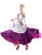 White With Purple Lace Women Smooth Standard Waltz Tango Foxstep Dance Dresses SD-BD17 - Smarts Dance