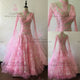 Pink luxurious prom dancing dresses retail Smooth dance competition gowns company BD-SG3516