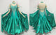 Green luxurious prom dancing dresses professional tango dance gowns producer BD-SG3576