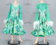 Green sexy Smooth dancing costumes new style prom practice gowns applique BD-SG4044