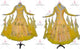 Yellow contemporary Smooth dancing costumes dazzling prom practice dresses applique BD-SG4020