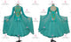 Green contemporary Smooth dancing costumes ruffles prom champion dresses beads BD-SG4021