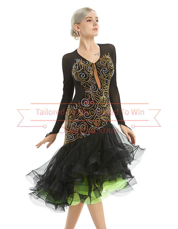 Ballroom Latin Dresses For Sale Samba Rhythm Salsa Rumba Black SD-LD09 – Smarts Dance Ballroom Latin Dresses For Sale Samba Rhythm Salsa Rumba Black SD-LD09 – Smarts Dance