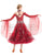 Red Off-shoulder Ballroom Viennese Waltz Dance Dress SD-BD62 - Smarts Dance