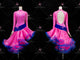 Purple custom rumba dancing clothing customized swing dance dresses swarovski LD-SG2054