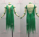 Green customized rumba dancing clothing classic latin performance skirts chiffon LD-SG2103
