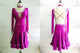 Purple customized rumba dancing clothing customized rumba champion dresses crystal LD-SG2115