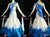 White And Blue Satin Rhinestones Competition Dance Costumes Dress Dance BD-SG4436