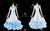 White And Blue Satin Swarovski Custom Dance Costumes Dresses For Dancing BD-SG4431