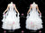White And Flesh-Coloured Ballroom Competition Rhinestone Dance Costumes Ballroom Dance Dress BD-SG4481