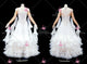 White And Flesh-Coloured latest homecoming dance team gowns womens ballroom performance costumes applique BD-SG4481